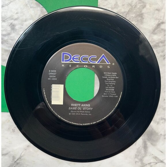 Rhett Akins That Ain't My Truck / Same Ol Story 45 Vinyl 90s Country DECCA - Picture 6 of 6
